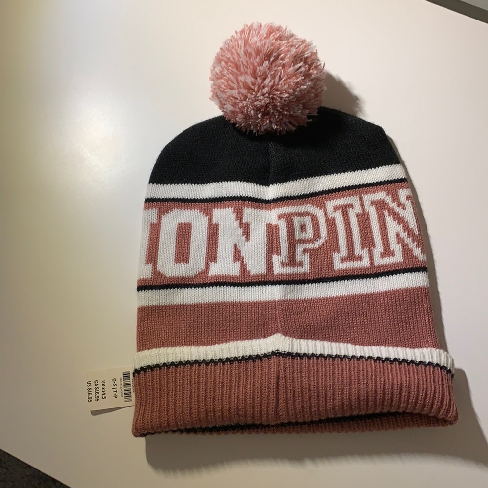 Black and pink hat